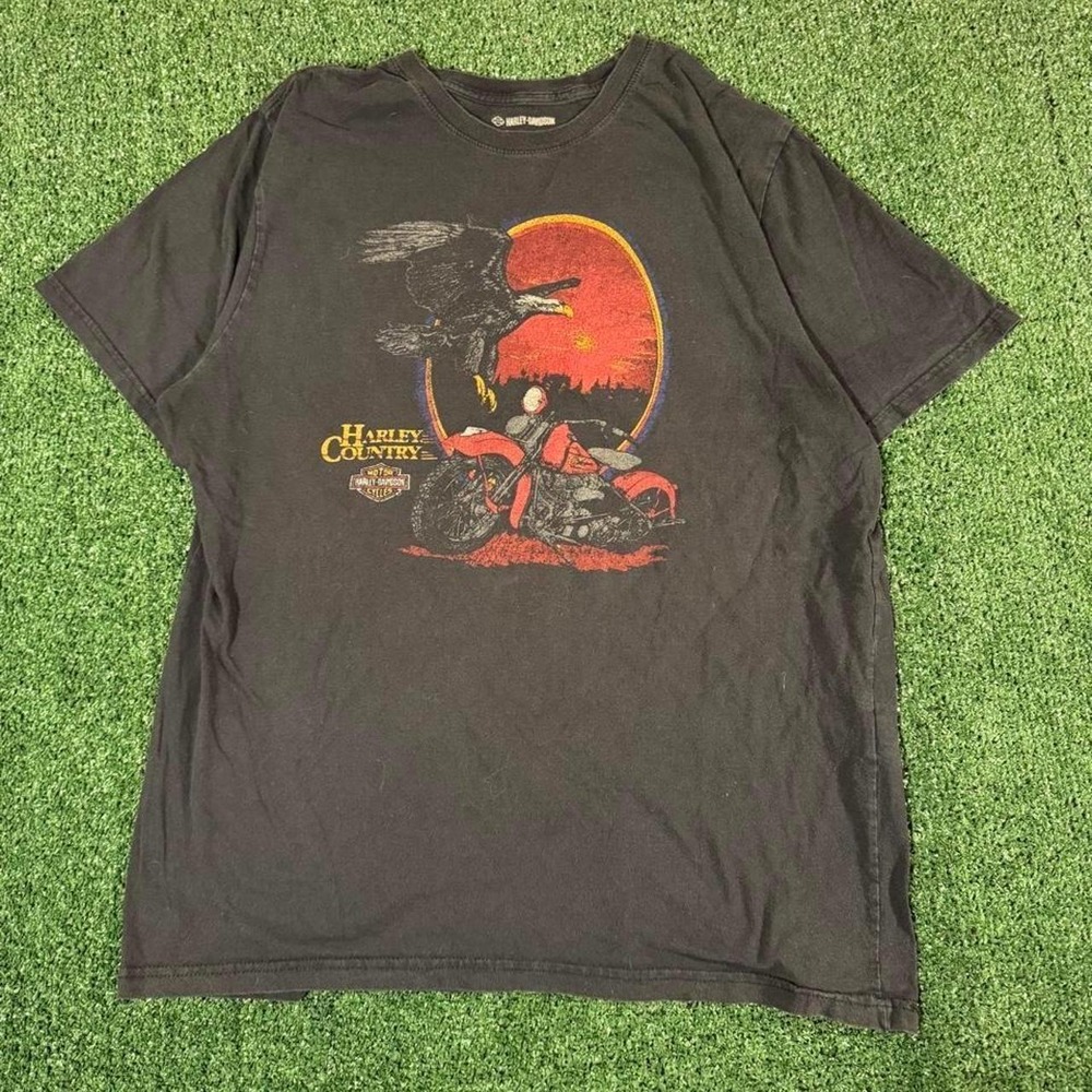 Harley-Davidson Harley Country Eagle Graphic Tee Black Mens XL 0262